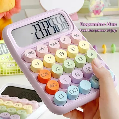 Ins Dopamine Candy Color Calculators Large Display Mechanical Dot Keyboard Back To School Supplies