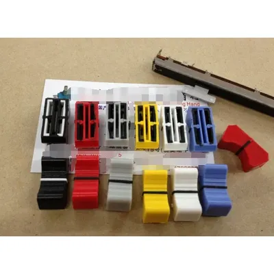 5pcs/lot Allen sound art mixer fader cap T word handle red yellow blue light gray black total 6