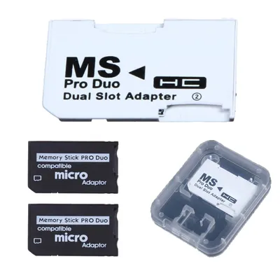 2-1PCS TF To MS Card Memory Stick Adapter Plug and Play Mini Memory Stick Pro Duo Card Adapter