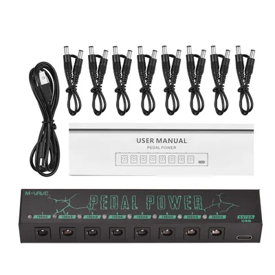 M-VAVE PEDAL POWER Guitar Pedal Power Guitar Effector Power Supply 8 Isolated DC Output