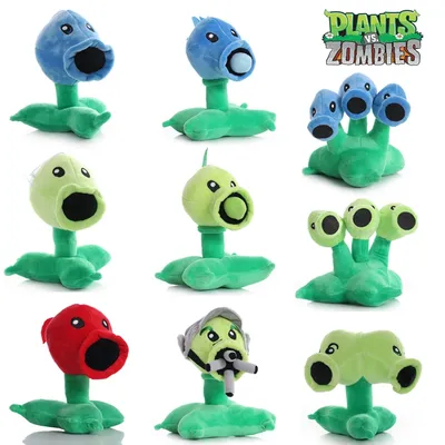 20cm Cartoon Anime Game Plants VS Zombies Stuffed Toys Pendants Peashooter Snow Pea Repeater