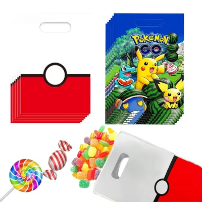 Pokemon Gift Bags Birthday Party Decoration Pikachu Goody Biscuit Package Candy Bag Baby Shower Kids