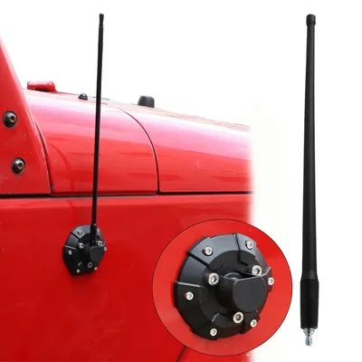 Antenna Base For Jeep Wrangler TJ JK JL JT Rubicon Sahara Sport 1997-2023 FM/AM Antenna Aerial Mount Holder Wrangler Antenna