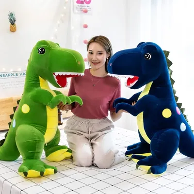 Polka Dot Dinosaur Doll Plush Toy Tyrannosaurus Doll Doll Large Pillow Plushie Stuffed Toys Best