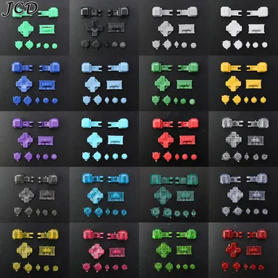 JCD Plastic Full Set Buttons For Gameboy GBA SP A B L R Select Start Power On Off Volume Buttons D