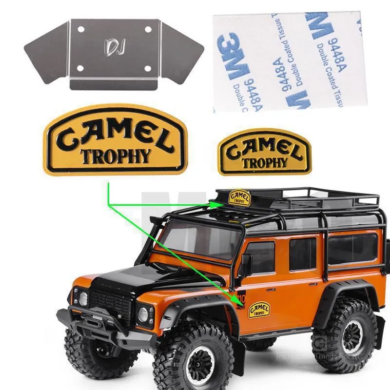 AJRC 1/10 Metal Sticker Camel Trophy Badge LOGO For 1/10 RC Crawler Car Defender Trax TRX4 RC4WD D90 D110