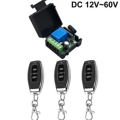 433MHz Wireless Remote Control Switch RF Relay DC 12V 24V 48V 60V Transmitter 433Mhz Remote Control