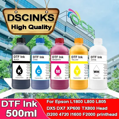 500ML DTF Ink For Direct Transfer Film For PET All Desktop Large Format DTF Printer