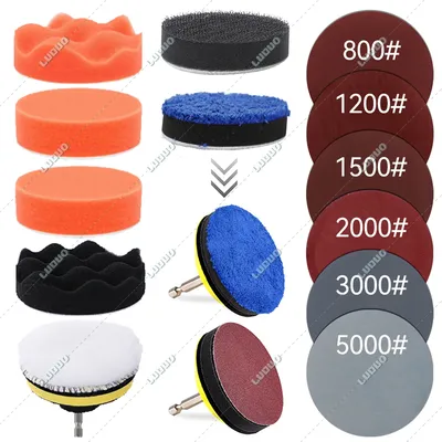 Car Detailing Polishing Sponge For Auto Headlight Restoration Kit Buffing Pad Sanding Disc Waxing