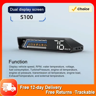 Car Speedometer Digital Display Car Speed Voltage Oil Consumption Water Temperature Meter