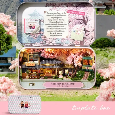 DIY Wood DollHouses Handmade Funny Box Theatre Miniature Box Cute Doll Houses Assemble Kits Gift