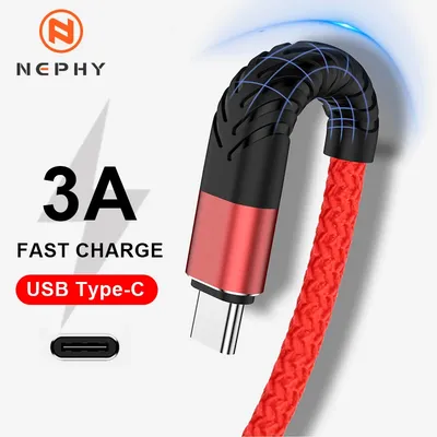 USB Type C Cable Fast Charging Data Cord For Samsung S23 S22 S21 Xiaomi Redmi Huawei OnePlus Mobile
