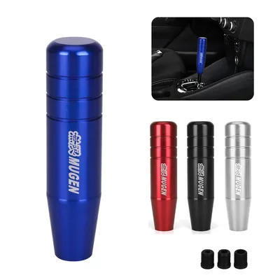 Universal Car 13CM Aluminium Gear Shift Knob Mugen Electroplating Color Manual Lever Shifter Dandle Extended Manual Transmission