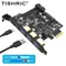 TISHRIC PCI-E 1X To 2 ports Type-c 3ports usb3.0 Expansion Adapter Board PCI Controller Add On Cards