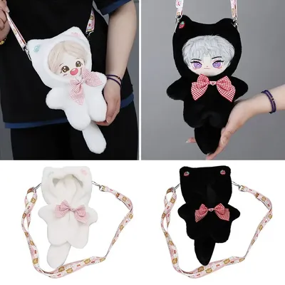 20cm Cotton Doll Clothes Bodysuit Mini Doll Clothes Cartoon Cat Bags For Cotton Stuffed Dolls Toys