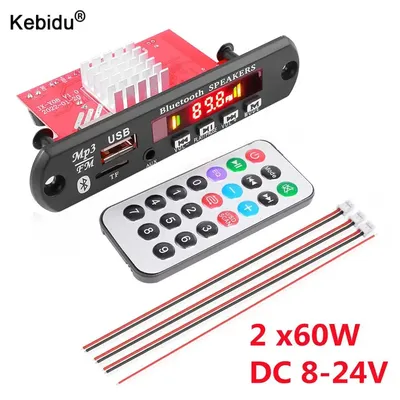 60W 50W 40W Amplifier Bluetooth 5.0 DIY MP3 WAV Decoder Board DC 12V Wireless Car USB MP3 Player TF