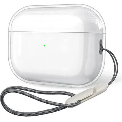 Clear Soft TPU Earphone Case with Lanyard Strap for Airpods Pro 2 2022 2nd Generation Air Pods 3 2 1 4 2024 Cover Accessories