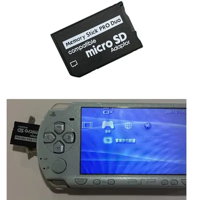 1pc Pro Duo Card Reader Memory Adapter Micro SD SDHC TF To Stick For Sony PSP