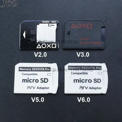 JCD For Psvita PSV 1000 2000 Memory SD2vita Pro Compatible SD TF Card Adaptor V2.0 V3.0 V5.0 V6.0 Game Card Holder
