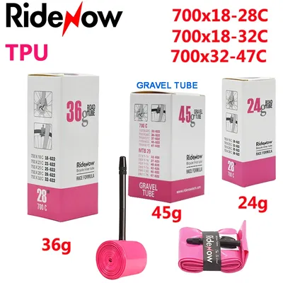 RideNow TPU Road Bicycle Inner Tube 700x18C 23C 25C 28C 32C- 47C Tire gravel Bike lights cycling 29