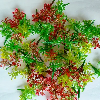 30Pcs/Lot Miniature Flower Grass Model ABS Plant Materials 2CM-3.5CM for HO Railway Sand Table Layout Diorama Kits Random Color