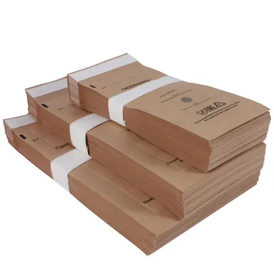 50PCS Kraft Paper Cleaning Bag High Temperature Disinfection Self Sealing Cleaning Bag For Dental Tools and Nail Products