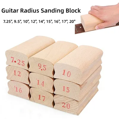 1pc Wooden Guitar Radius Sanding Block Fret Leveling Fingerboard Luthier Tool Guitar Parts