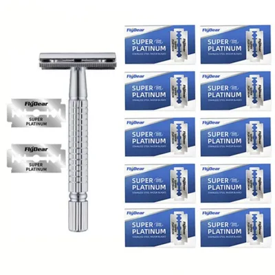 Manual Shaver for Men Barbershop Razor Stainless Steel Shank Is Easy To Use Safety Razor 1Pcs