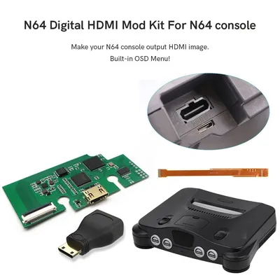 Hispeedido N64Digital HDMI-Compatible MOD Kit N64 Digital to Digital HDMI-Compatible Mod Kit For N64 Console