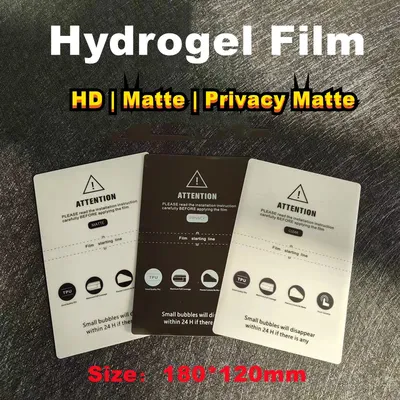 50PCS HD MATTE Privacy Frosted Protection Flexible Hydrogel Film For Mobile Phone TPU Screen