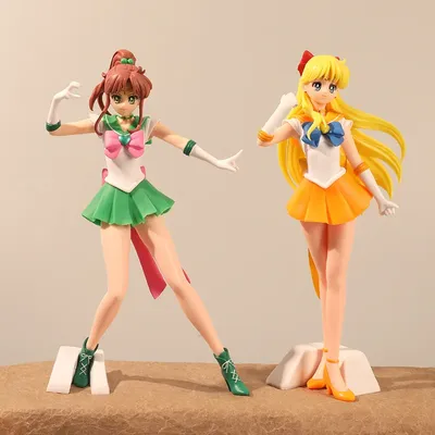 Sailor Moon Glitter ＆ Glamours 22CM Kawaii Cute Mako Kino PVC Action Figure GK Model Toy Adult