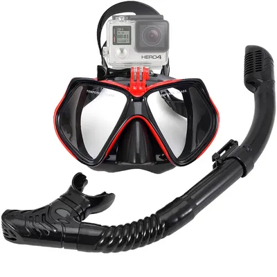 Snorkel Set Diving Mask For GoPro Underwater Sports Camera Anti-Fog Professional Swimming Goggles