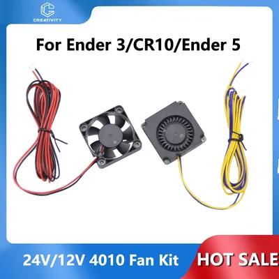 3D Printer Cooling Fan 24V/12V Blower Turbo 4010 Axial fan Quiet 3D Printer Parts Ender 3 CR10
