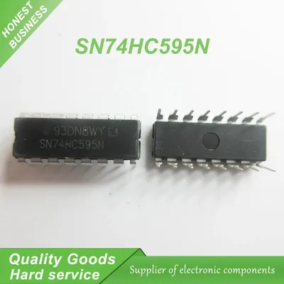 10pcs SN74HC595N SN74HC595 74HC595N 74HC595 DIP-16 Counter Shift Registers Tri-State 8-Bit new