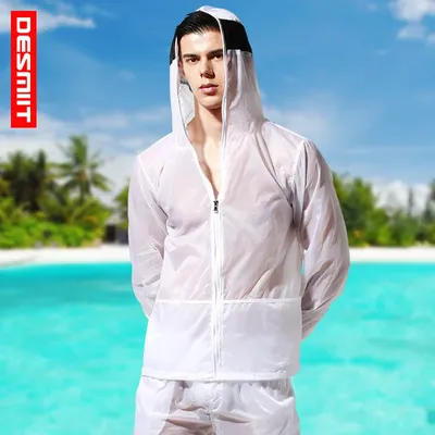 UV Protection Rashguard Men Sailing Surf Shirt Ultrathin Rash Guard Hoodied Long Sleeve Breath Beach