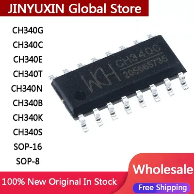 10Pcs New CH340G CH340C CH340E CH340T CH340N CH340B CH340K CH340S CH340 SOP-16 SOP-8 IC Chip USB to