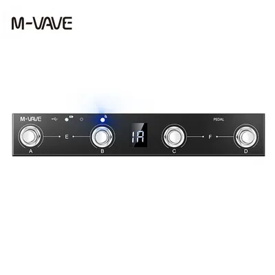 M-vave Chocolate Programmable BT MIDI Controller 4 Footswitch Supports USB MIDI Suit for BIAS FX 2/ Zoom MS-50G /Zoom G1xon