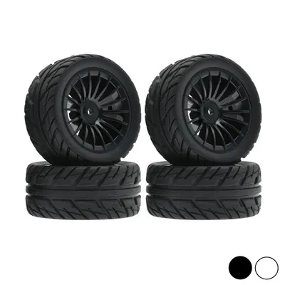 4Pcs 50mm Rubber Tire Tyre Wheel For SG1603 SG1604 SG1605 UDIRC UD1601 UD1602 UD1603 UD1604 1/16 RC