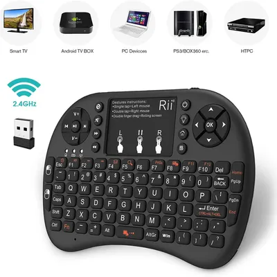 Rii i8+ Mini wireless keyboard 2.4GHz Wireless Keyboard with TouchPad For Android TV