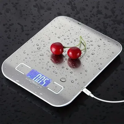 Kitchen Digital Scale Multi-function Portable Weighing Scale LCD Display USB Charging Electronic