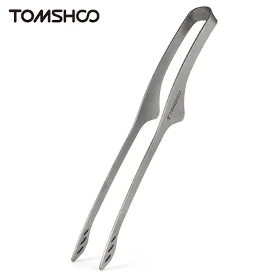 Tomshoo 9.2 Inch Lightweight Titanium Tongs BBQ Grill Tongs Clip Outdoor Camping Backpacking Hiking