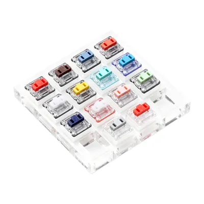 Acrylic Switch Tester 14 Kailh choc low profile switch RGB for Mechanical Keyboard Pink Jade Navy