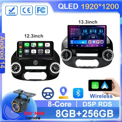13 Inch Android 15 For Mercedes Vito W447 2014-2022 Car Radio 5G wifi Stereo Multimedia Player GPS Navigation 1920*1200 7862 CPU
