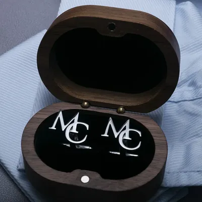 Tangula High-end Wood Box Packaging Cufflinks Custom Name Initials Cufflink Personalize Letter