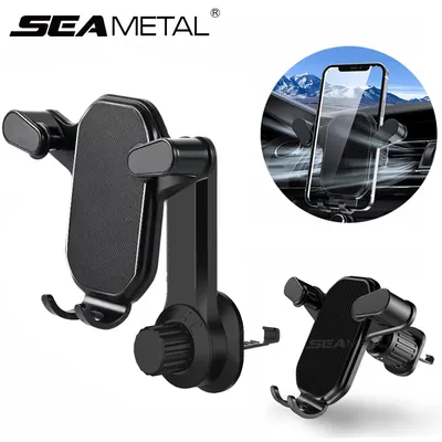 SEAMETAL Gravity Car Phone Holder Air Vent Hook Phone Mount 360-Degree Rotation Smart Phone Holder