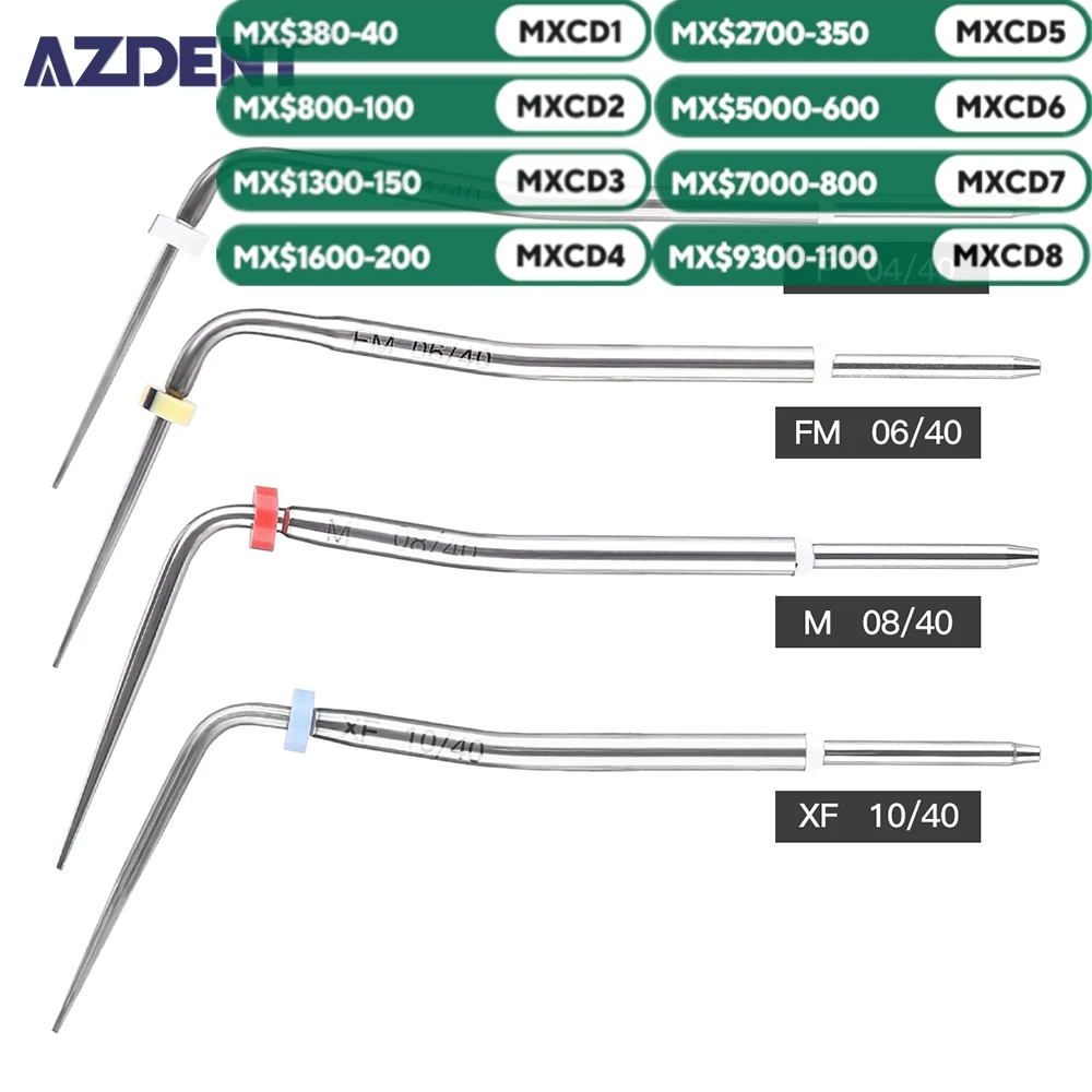 AZDENT Dental Endo Obturation System Gutta Percha Pen Heated Tips F/XF/FM/M Dentistry Tool