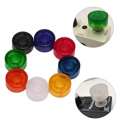 10Pcs/pack 2.5cm Electric Guitar Effect Pedal Foot Nail Cap Amplifiers Candy Color Foot Switch