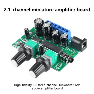 2.1 Channel Class D HiFi Digital Power Amplifier Board 25W+6W+6W TDA1517P Sound Amplifier Super Bass