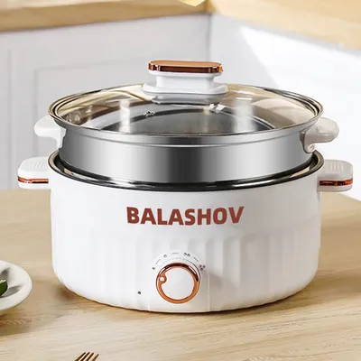 Electric Cooker Dormitory Multi Cooker Household for Hot Pot Cooking and Frying and Double Layer