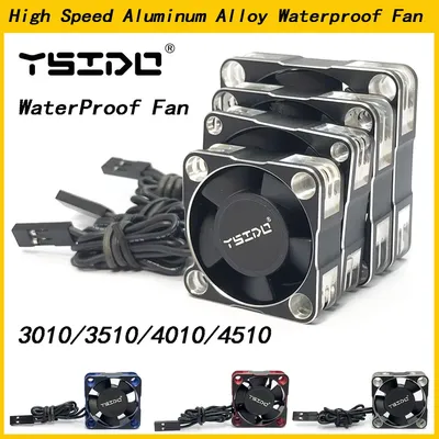 YSIDO WaterProof Hight Speed Cooling fan 3010 3510 4010 4510 for 1/7 1/8 1/10 1/12 RC Car 3650 3660